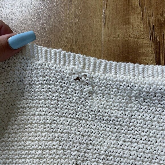 womens lou and grey knit top beige fringe size medium m beach vacation - Picture 7 of 7